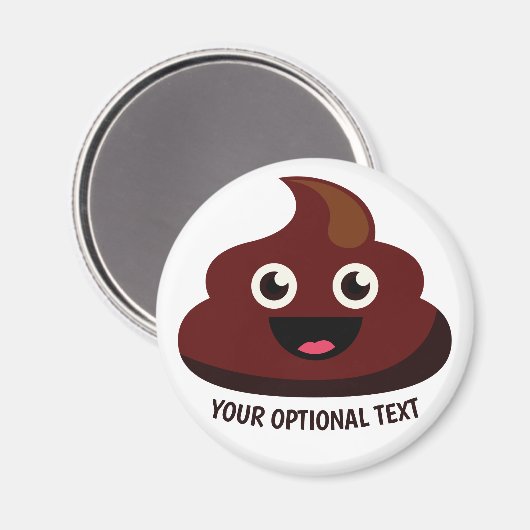 Funny Gekackt Magnet 3 : fröhlich (Vorderseite/Rückseite)