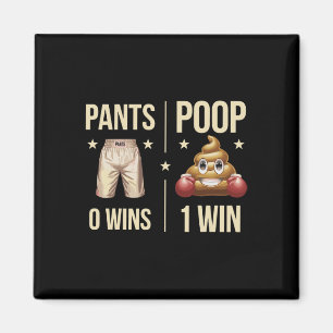 Funny Gekackt Toilette Spaß Kacke Boxing Meme Pant Magnet