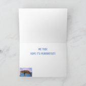 Funny gelangweilte Katze Geburtstag geklappte Gruß Karte (Innenseite)