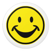 Funny gelb + dein Backg. Ideen Keramikknauf (Vorderseite)