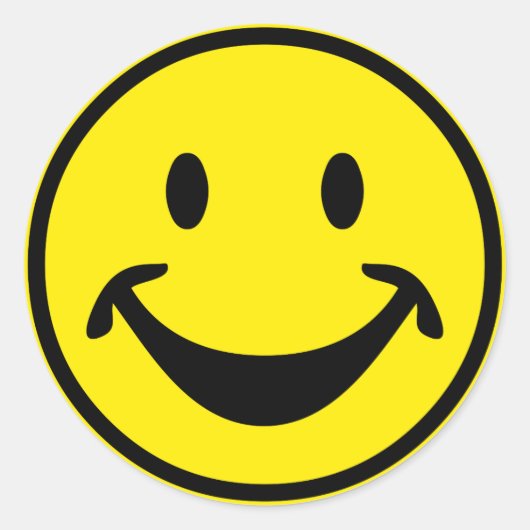 Funny gelb + dein Backg. Ideen Runder Aufkleber (Vorderseite)