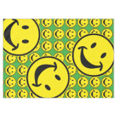 Funny gelb + dein Backg. Ideen Tischdecke (Vorderseite (Horizontal))