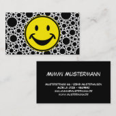 Funny gelb + dein Backg. Ideen Visitenkarte (Vorne/Hinten)