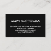 Funny gelb + dein Backg. Ideen Visitenkarte (Rückseite)