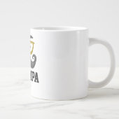Funny gelb Klassen und Schnurrbart Custom Opa Jumbo-Tasse (Rechts)
