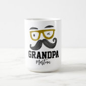 Funny gelb Klassen und Schnurrbart Custom Opa Kaffeetasse (Mittel)