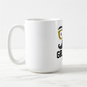 Funny gelb Klassen und Schnurrbart Custom Opa Kaffeetasse (Links)
