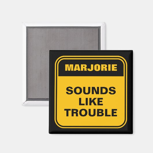 Funny Gelb klingt personalisiert Magnet (Vorderseite/Rückseite)