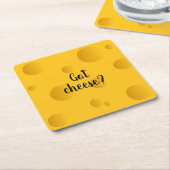 Funny Gelb Schweizer Käse Quadrat Drinks Coaster Rechteckiger Pappuntersetzer (angewinkelt)