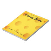 Funny Gelb Schweizer Käse Sonderschrift Notizblöck Notizblock (Rotiert)