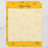 Funny Gelb Schweizer Käsetextur Schreibpapier (Vorne/Hinten)