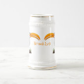 Funny Gelb Tannenvogel Safari Cartoon Bierglas (Mittel)