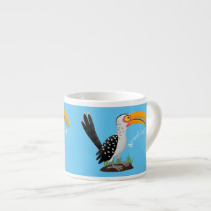Funny Gelb Tannenvogel Safari Cartoon Espressotasse