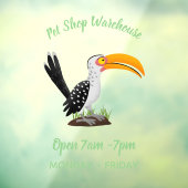 Funny Gelb Tannenvogel Safari Cartoon Fensteraufkleber (Blatt 3)