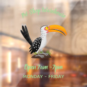 Funny Gelb Tannenvogel Safari Cartoon Fensteraufkleber (Blatt 2)