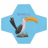 Funny Gelb Tannenvogel Safari Cartoon Fußball (Flach)