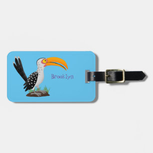 Funny Gelb Tannenvogel Safari Cartoon Gepäckanhänger