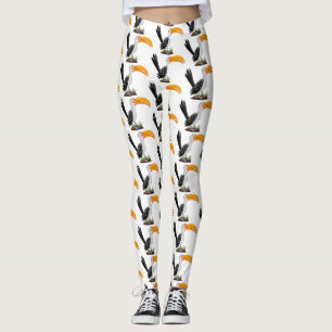 Funny Gelb Tannenvogel Safari Cartoon Leggings