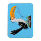 Funny Gelb Tannenvogel Safari Cartoon Magnet (Vertikal)