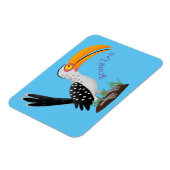 Funny Gelb Tannenvogel Safari Cartoon Magnet (Linke Seite)