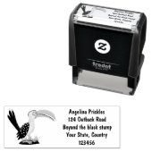 Funny Gelb Tannenvogel Safari Cartoon Permastempel (Beispiel)