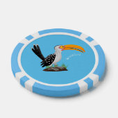 Funny Gelb Tannenvogel Safari Cartoon Pokerchips (Einzeln)