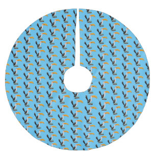 Funny Gelb Tannenvogel Safari Cartoon Polyester Weihnachtsbaumdecke