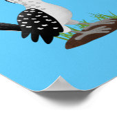 Funny Gelb Tannenvogel Safari Cartoon Poster (Ecke)