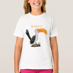 Funny Gelb Tannenvogel Safari Cartoon T-Shirt