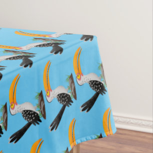 Funny Gelb Tannenvogel Safari Cartoon Tischdecke