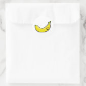 Funny Gelbe Banane Runder Aufkleber (Tasche)