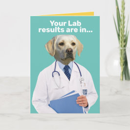 Funny Gelbe Labrador Doctor mit Labrador Ergebniss Karte