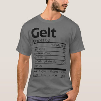 Funny Gelt Nutrition Fakt Weihnachten Hanukkah Nah T-Shirt