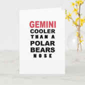 Funny Gemini Birthday Card Karte (Gelbe Blume)