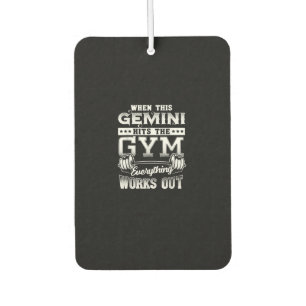 Funny Gemini Gym Workout Design Autolufterfrischer