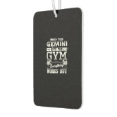 Funny Gemini Gym Workout Design Autolufterfrischer (Links)