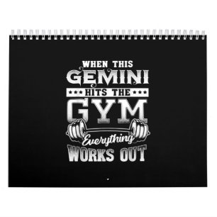 Funny Gemini Gym Workout Design Kalender