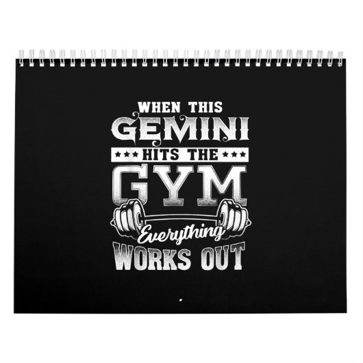 Funny Gemini Gym Workout Design Kalender (Titelbild)