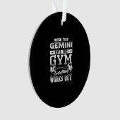 Funny Gemini Gym Workout Design Ornament (Vorderseite)