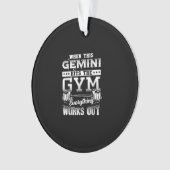 Funny Gemini Gym Workout Design Ornament (Vorderseite)
