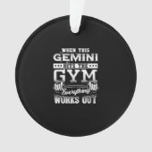 Funny Gemini Gym Workout Design Ornament (Vorderseite)
