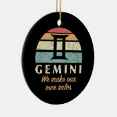 Funny Gemini Zodiac Rules Keramik Ornament (Rechts)