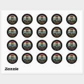 Funny Gemini Zodiac Rules Runder Aufkleber (Blatt)