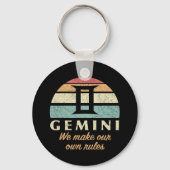 Funny Gemini Zodiac Rules Schlüsselanhänger (Rückseite)