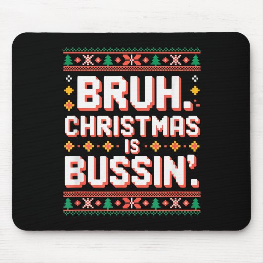 Funny Gen Alpha Gen Z Slang Funny Christmas Sweate Mousepad (Vorne)
