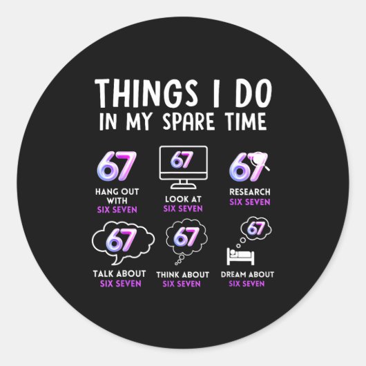 Funny Gen Alpha Lover Trend Fan Modern Youth Humor Runder Aufkleber (Vorderseite)