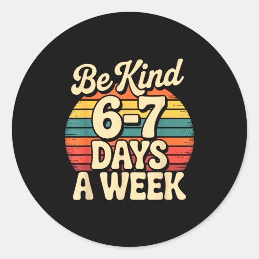 Funny Gen Alpha Meme Slang 67 Six Seven Runder Aufkleber (Vorderseite)