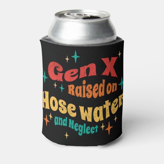 Funny Gen X auf Hoch Wasser und Vernachlässigung g Dosenkühler (Kanne Rückseite)