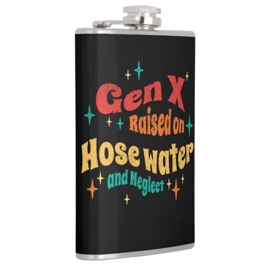 Funny Gen X auf Hoch Wasser und Vernachlässigung g Flachmann (Rechts)