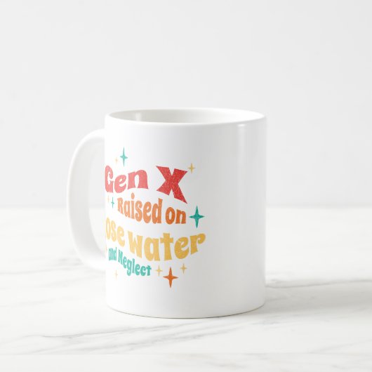 Funny Gen X auf Hoch Wasser und Vernachlässigung g Kaffeetasse (Vorderseite Links)